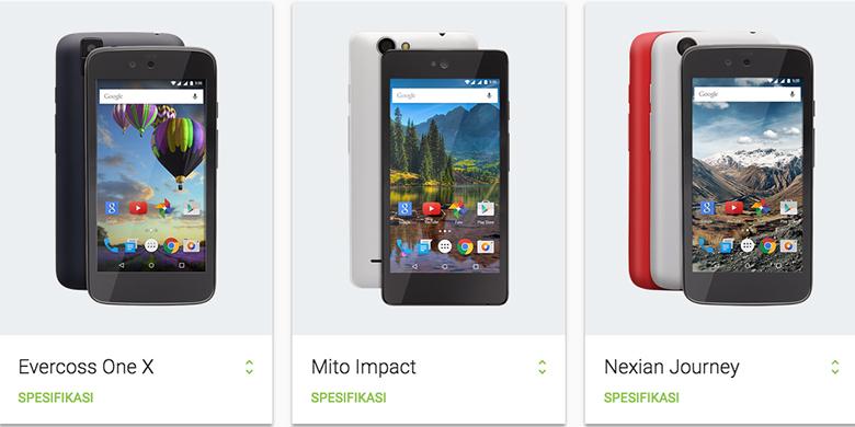 Ini Informasi Harga dan Pre-Order Tiga Smartphone Program Android One Indonesia